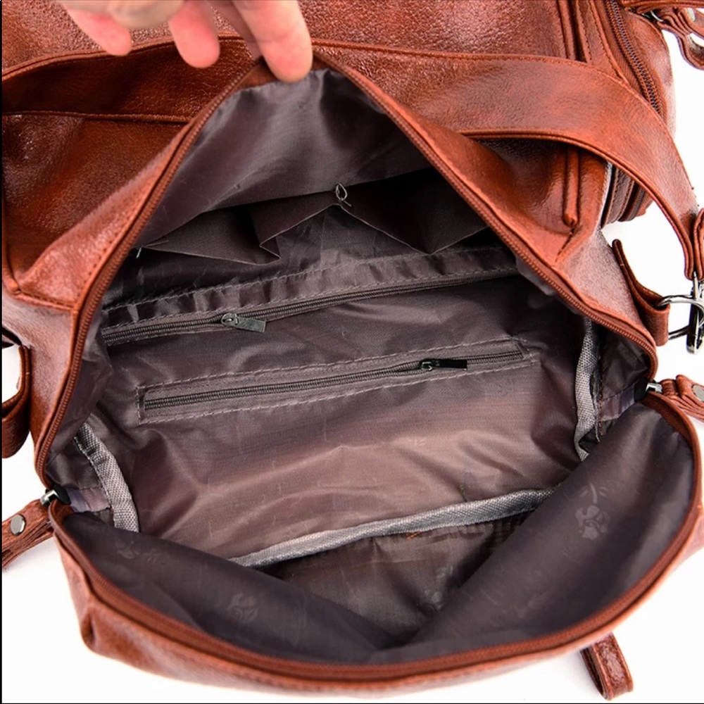 COPY - PU Leather Rivet Backpack - Picture 5 of 12